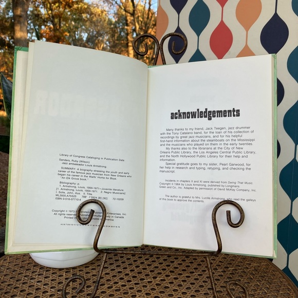 Jazz Ambassador Louis Armstrong by Ruby Wilson Sanders 1973 Hardback USA Printed - Picture 5 of 13